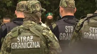 Straż Graniczna (zdjęcie z 24 sierpnia 2021 r., sprzed wprowadzenia stanu wyjątkowego)