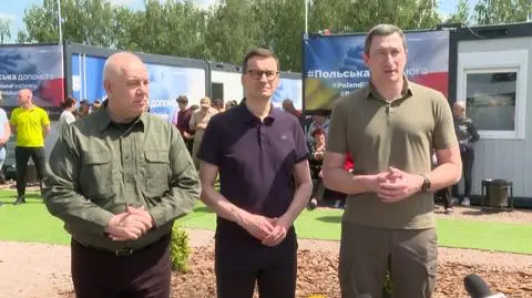 Mateusz Morawiecki i Jacek Sasin w Borodziance