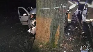 Stracił panowanie nad autem i uderzył w drzewo na drodze pomiędzy Strugą, a Starymi Bogaczowicami