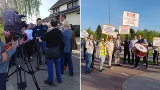 Jedni zorganizowali konferencję prasową, drudzy protestowali na rondzie 
