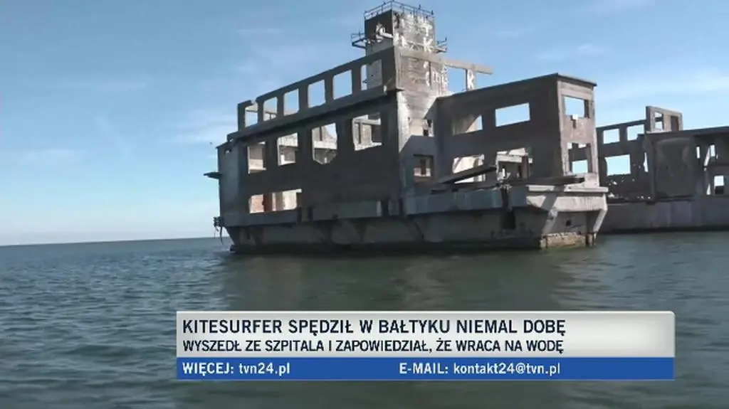 Kitesurfer spędził w Bałtyku niemal dobę