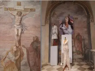 Wystawa mody w kryptach pod kościołem ojców pijarów w Krakowie