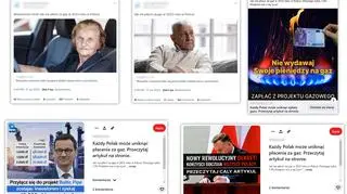 Posty z linkami do strony wykorzystywanej do wyłudzania danych