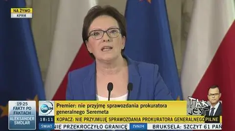 Ewa Kopacz ogłasza dymisje