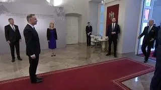 Przywitanie prezydenta USA w Pałacu Prezydenckim