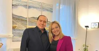 Giorgia Meloni i Silvio Berlusconi, październik 2022 roku