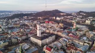Widok na miasto Lwów 