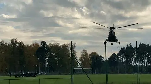 Lądowanie śmigłowców wojskowych w Michałowie