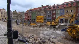 Domki budnicze w czasie remontu Starego Rynku