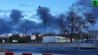 Czarny dym widoczny był z wielu punktów Wrocławia
