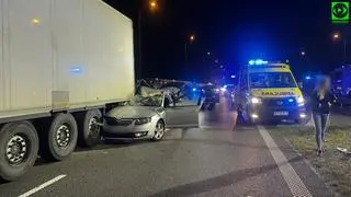 Wypadek na autostradzie A2