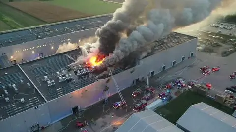Pożar jednej z hal w zakładach mięsnych