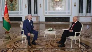 Alaksandr Łukaszenka i Dmitrij Kisielow 