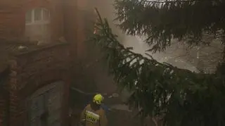 Pożar budynku wielorodzinnego. Złocieniec