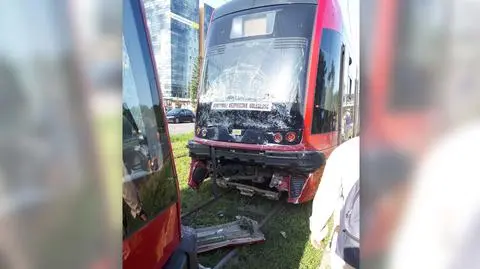 Zderzenie dwóch tramwajów w Łodzi