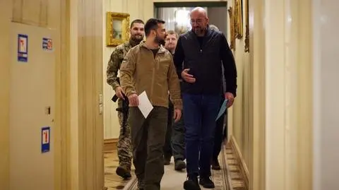 Wołodymyr Zełenski i Charles Michel w Kijowie
