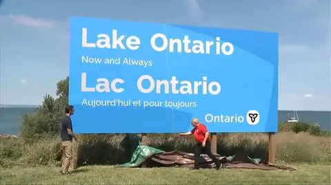 odsłonięcie tablicy Lake Ontario