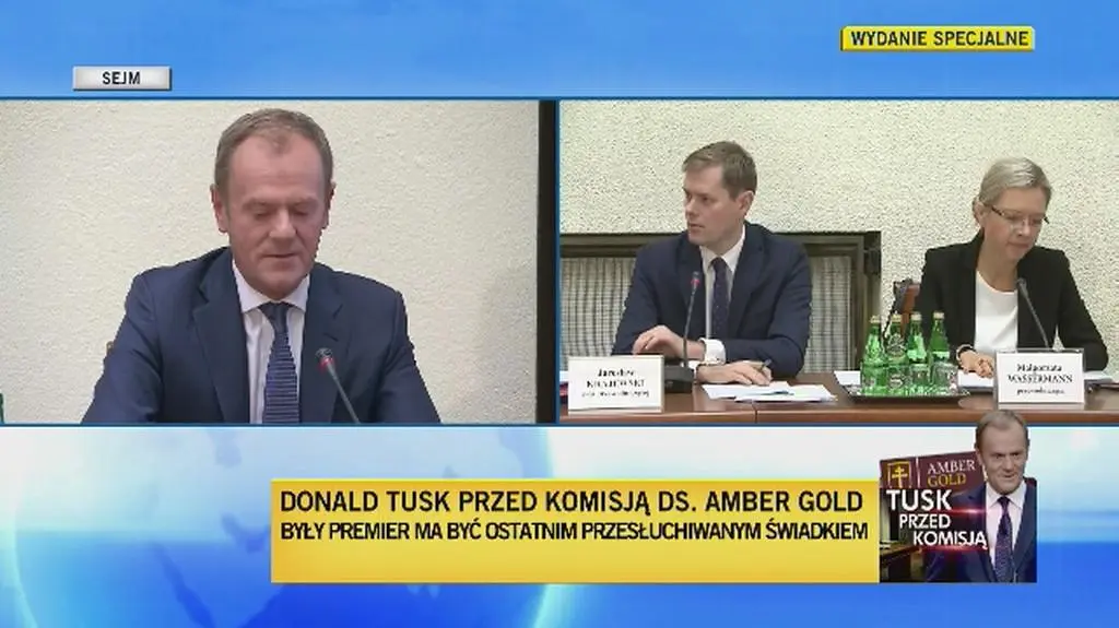 Tusk do Wassermann: pani szósty raz sugeruje że jestem zdenerwowany jestem spokojny. Równie dobrze mógłbym powiedzieć że rozumiem pani zły nastrój