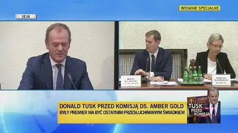 Tusk do Wassermann: pani szósty raz sugeruje że jestem zdenerwowany jestem spokojny. Równie dobrze mógłbym powiedzieć że rozumiem pani zły nastrój