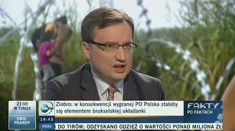 Ziobro: rząd Ewy Kopacz planował budowę obozów dla uchodźców w Polsce