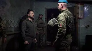 Wołodymyr Zełenski odwiedził żołnierzy walczących na kierunku donieckim 