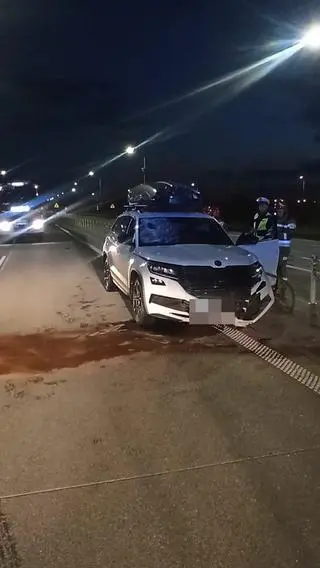 Wjechał na nieczynny fragment drogi 