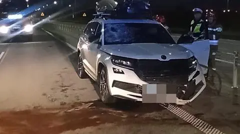 Wjechał na nieczynną część drogi ekspresowej 