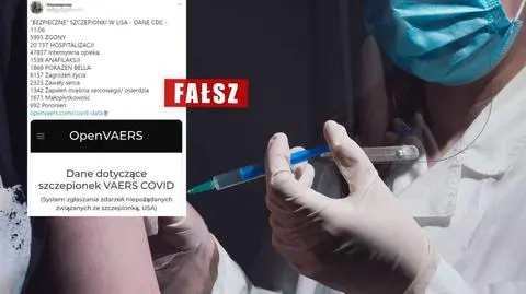 Nie, dane z amerykańskiej bazy CDC nie dowodzą, że szczepionki na COVID-19 są niebezpieczne