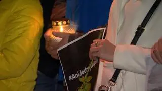 Manifestacja w Tomaszowie Mazowieckim po śmierci 30-letniej Izabeli