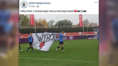 Piłkarki wsparły protest kobiet. "Wybór" na transparencie przed meczem