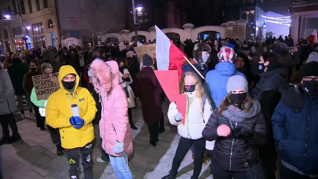Protest w Łodzi