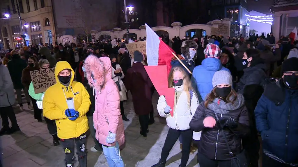 Protest w Łodzi