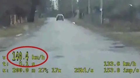 22-latek pędził 140 kilometrów na godzinę lokalną drogą