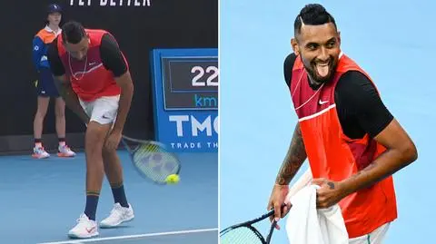 Kyrgios bawił się na korcie. "Jest w swoim żywiole"