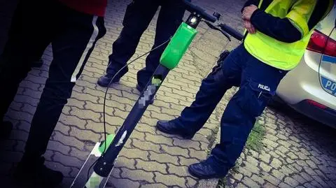 Pijany na hulajnodze, wypadek i mandat