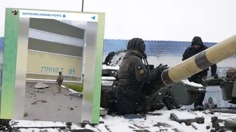 "Pozdrowienia z Bachmutu". Zniszczony "rosyjski posterunek graniczny" na nagraniu