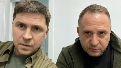 Mychajło Podolak i Andrij Jermak