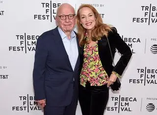 Rupert Murdoch i Jerry Hall w 2019 roku