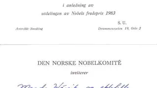 Zaproszenia na wręczenie nagrody Nobla 