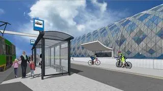 Z przystanku tramwajowego byłoby bardzo łatwe dojście na dworzec