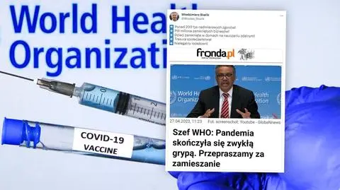 "Pandemia skończyła się zwykłą grypą. Przepraszamy za zamieszanie". To słowa szefa WHO?