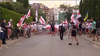 March of solidarity with Belarus in Belarus