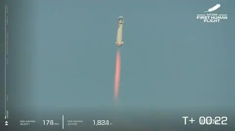 Tak wyglądał lot w kosmos najbogatszego człowieka świata. Wydarzenie transmitowaliśmy w TVN24 GO