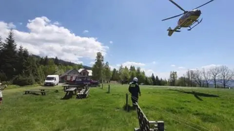 Lądował także śmigłowiec LPR