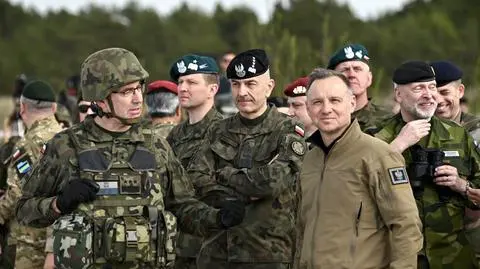 Prezydent Andrzej Duda na ćwiczeniach Anakonda-23
