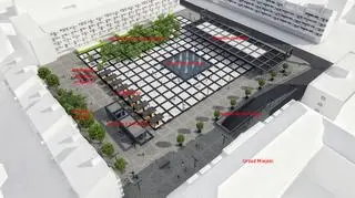 Widok na projektowane nowe oblicze Placu Nowy Targ