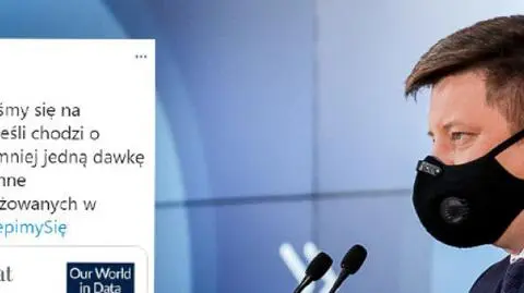 Dworczyk: Polska z najwyższym odsetkiem zaszczepionych co najmniej pierwszą dawką. To nieprawda