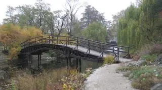 Mostek nad stawem wybudowano w 1958 roku