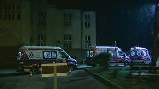 Kolejka karetek do szpitala w Zabrzu