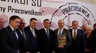 Zdjęcie z uroczystej gali wręczenia nagrody Jastrzębskiej Spółce Węglowej